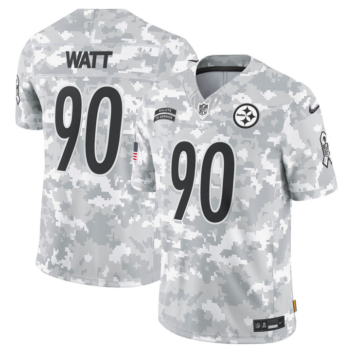 T.J. Watt Pittsburgh Steelers 2024 Salute to Service Limited Jersey - Arctic Camo