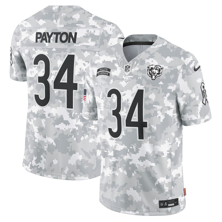 Walter Payton Chicago Bears 2024 Salute to Service Retired Player Limited Jersey - Arctic Camo