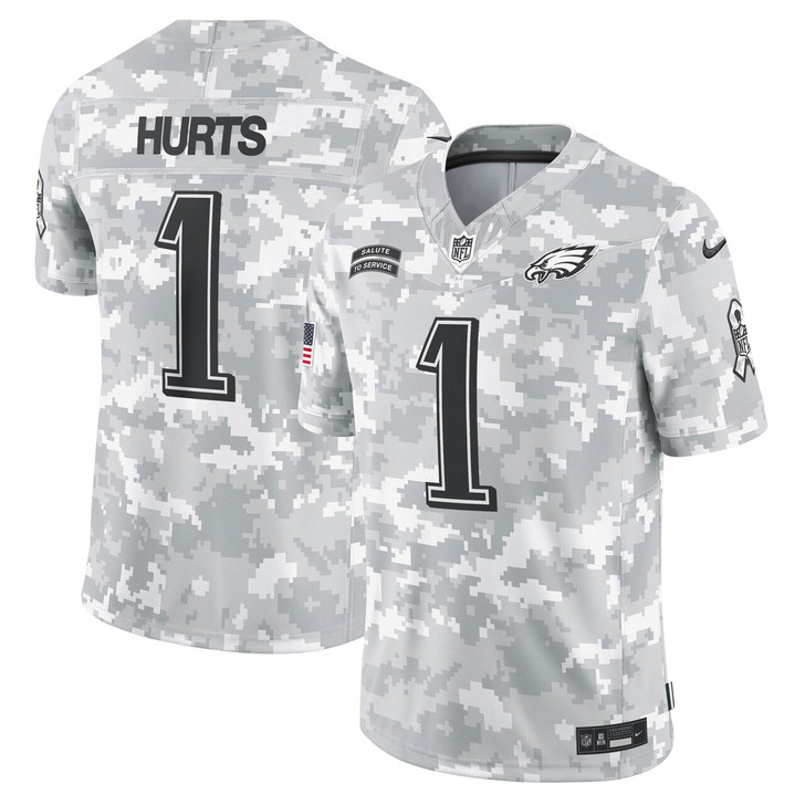 Jalen Hurts Philadelphia Eagles 2024 Salute to Service Limited Jersey - Arctic Camo