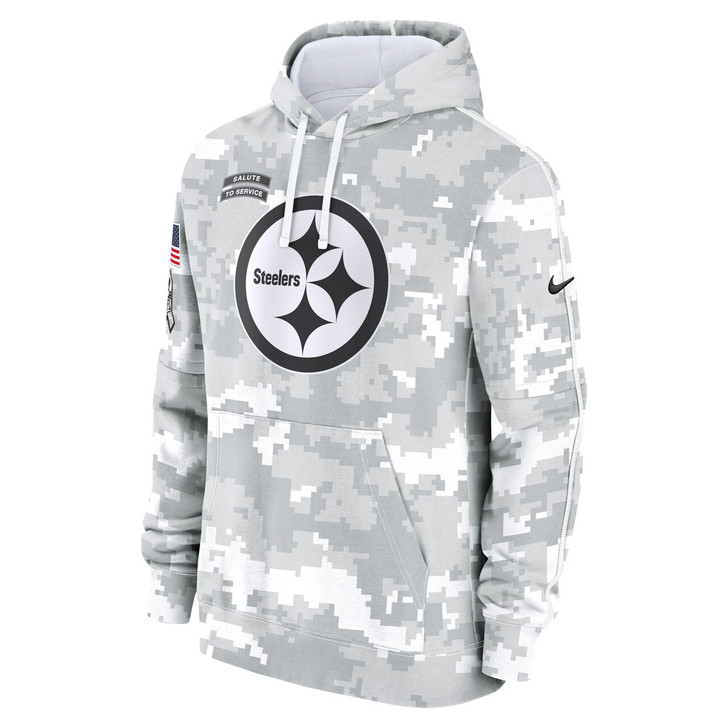 Pittsburgh Steelers 2024 Salute to Service Club Fleece Pullover Hoodie - Arctic Camo