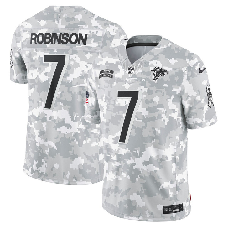 Bijan Robinson Atlanta Falcons 2024 Salute to Service Limited Jersey - Arctic Camo