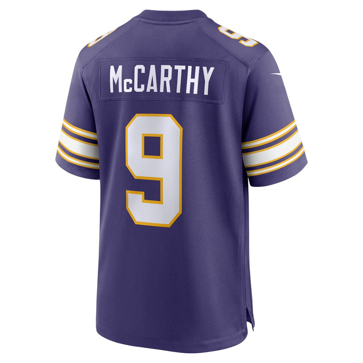 J.J. McCarthy Minnesota Vikings 2nd Alternate 2024 First Round Pick Player Game Jersey - Purple