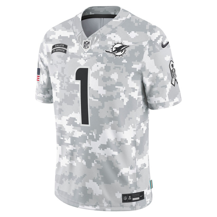 Tua Tagovailoa Miami Dolphins 2024 Salute to Service Limited Jersey - Arctic Camo