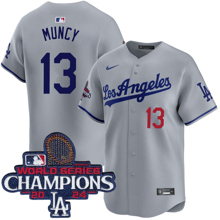 Max Muncy Los Angeles Dodgers Road Limited World Series Champions Jersey