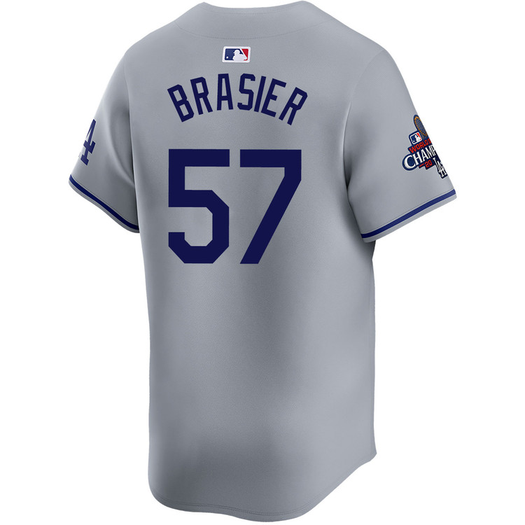 Ryan Brasier Los Angeles Dodgers Road Limited World Series Champions Jersey