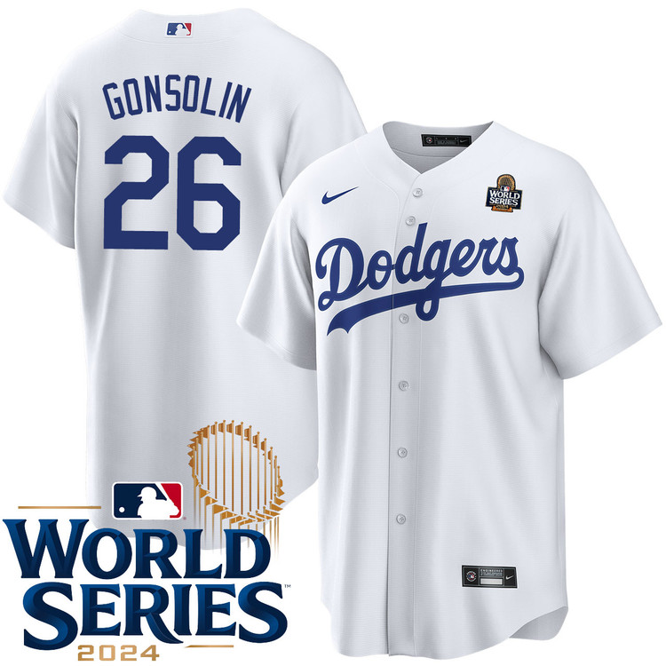 Tony Gonsolin Los Angeles Dodgers Youth Home World Series Jersey