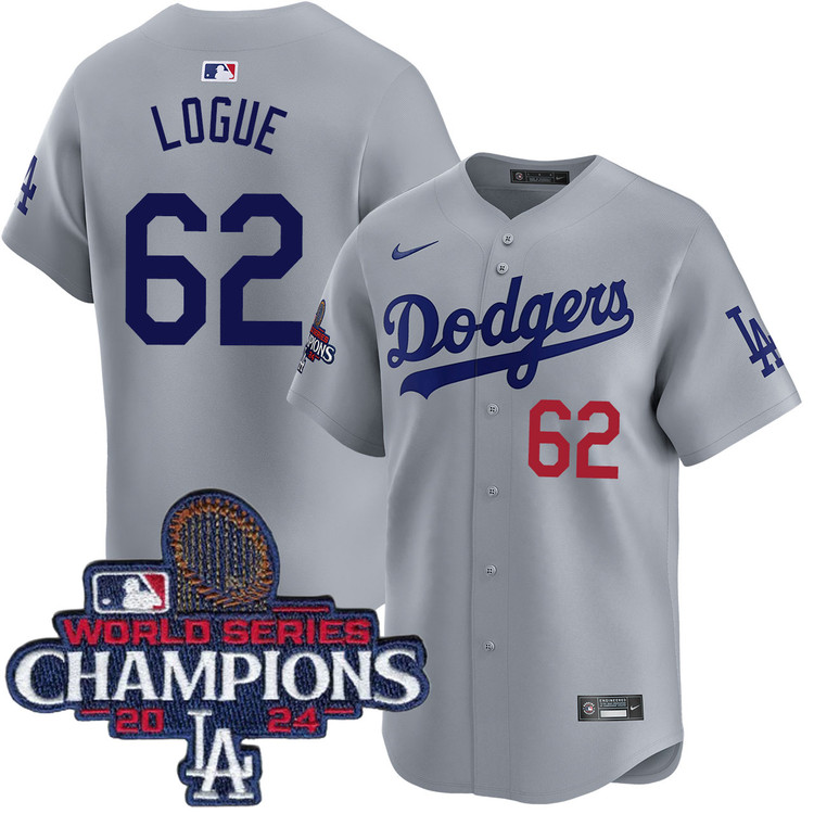 Zach Logue Los Angeles Dodgers Alternate Road Limited World Series Champions Jersey