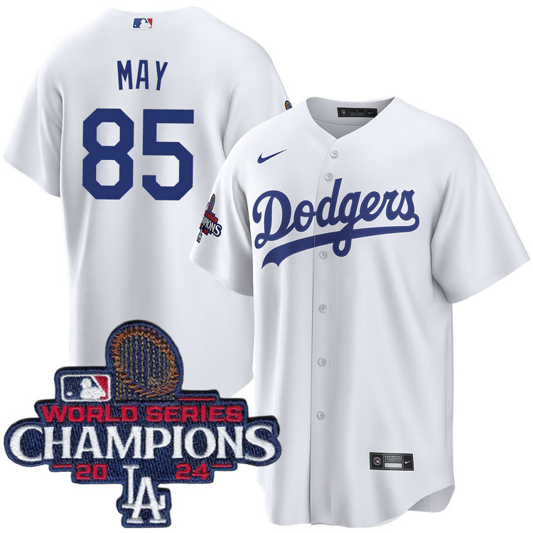 Dustin May Los Angeles Dodgers Youth Home World Series Champions Jersey