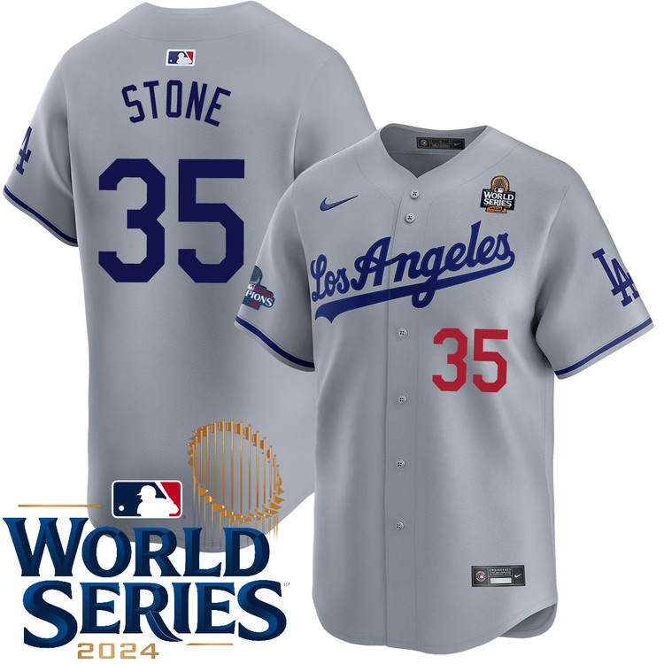 Gavin Stone Los Angeles Dodgers Road Limited World Series Jersey