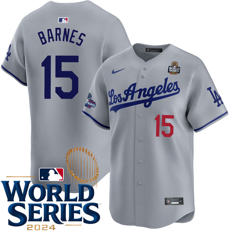 Austin Barnes Los Angeles Dodgers Road Limited World Series Jersey