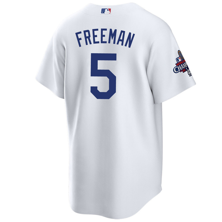 Freddie Freeman Los Angeles Dodgers Home World Series Champions Jersey