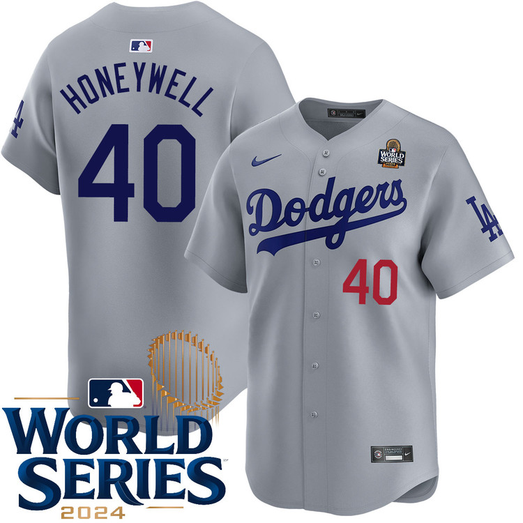 Brent Honeywell Los Angeles Dodgers Alternate Road Limited World Series Jersey
