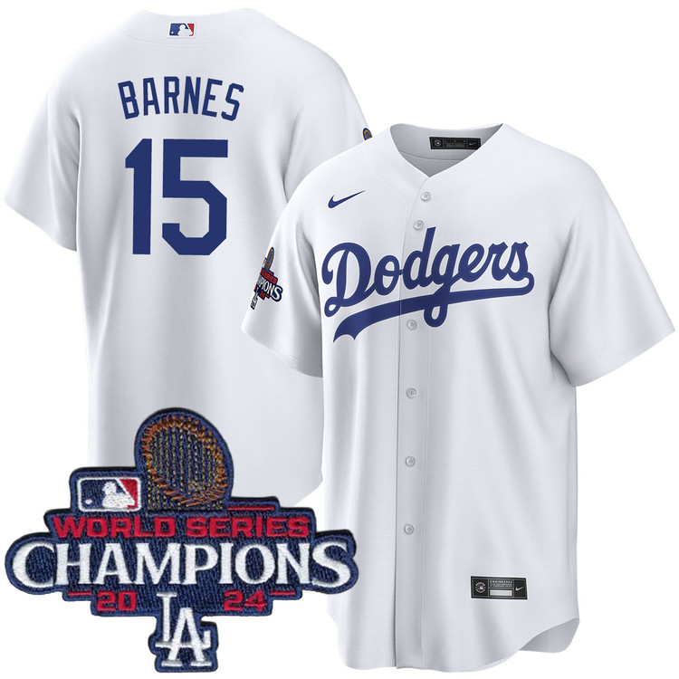 Austin Barnes Los Angeles Dodgers Youth Home World Series Champions Jersey