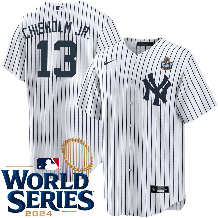 Jazz Chisholm Jr. New York Yankees Youth Home World Series Jersey