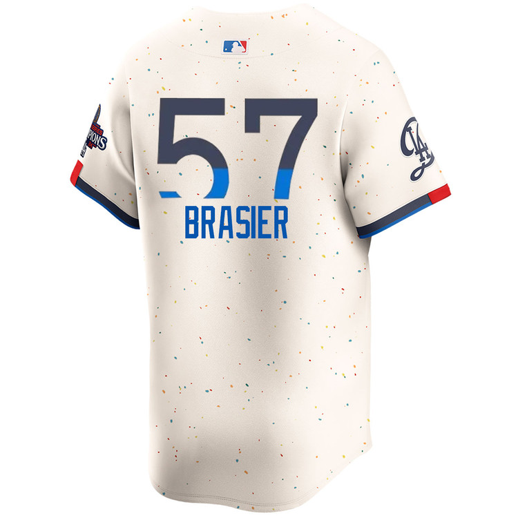 Ryan Brasier Los Angeles Dodgers City Connect Limited World Series Champions Jersey