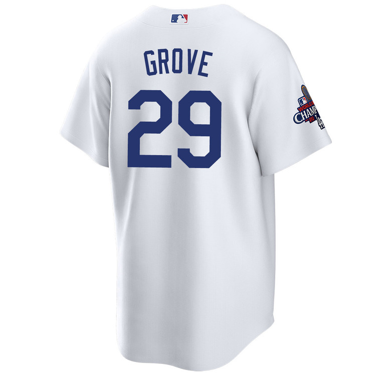 Michael Grove Los Angeles Dodgers Youth Home World Series Champions Jersey