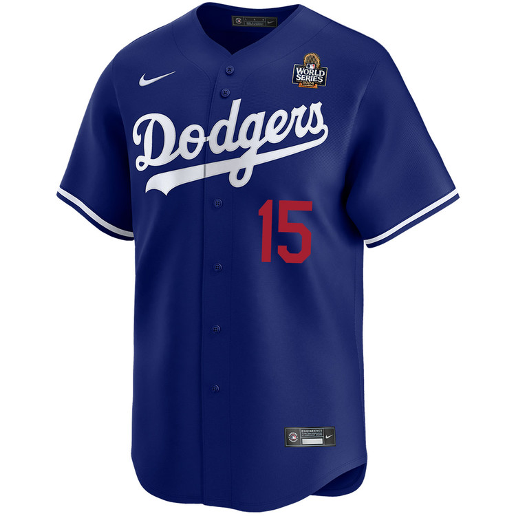Austin Barnes Los Angeles Dodgers Alternate Royal Limited World Series Jersey