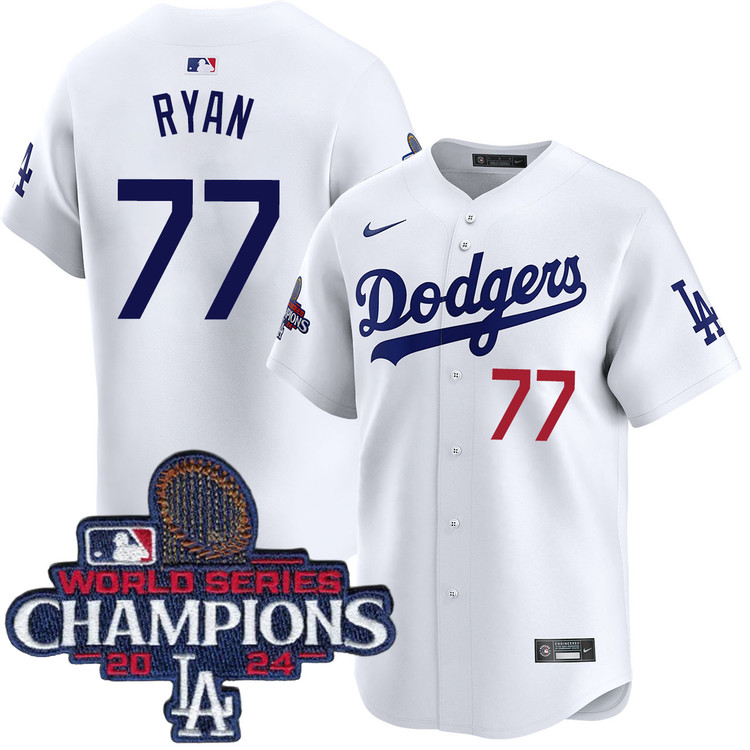 River Ryan Los Angeles Dodgers Youth Home Limited World Series Champions Jersey