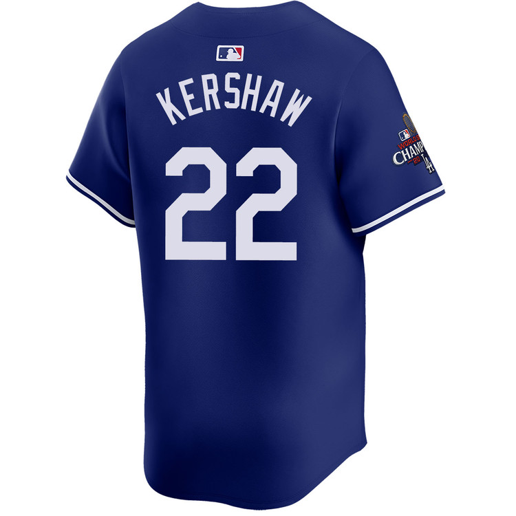 Clayton Kershaw Los Angeles Dodgers Alternate Royal Limited World Series Champions Jersey