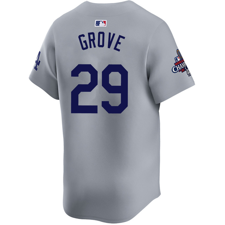 Michael Grove Los Angeles Dodgers Alternate Road Limited World Series Champions Jersey