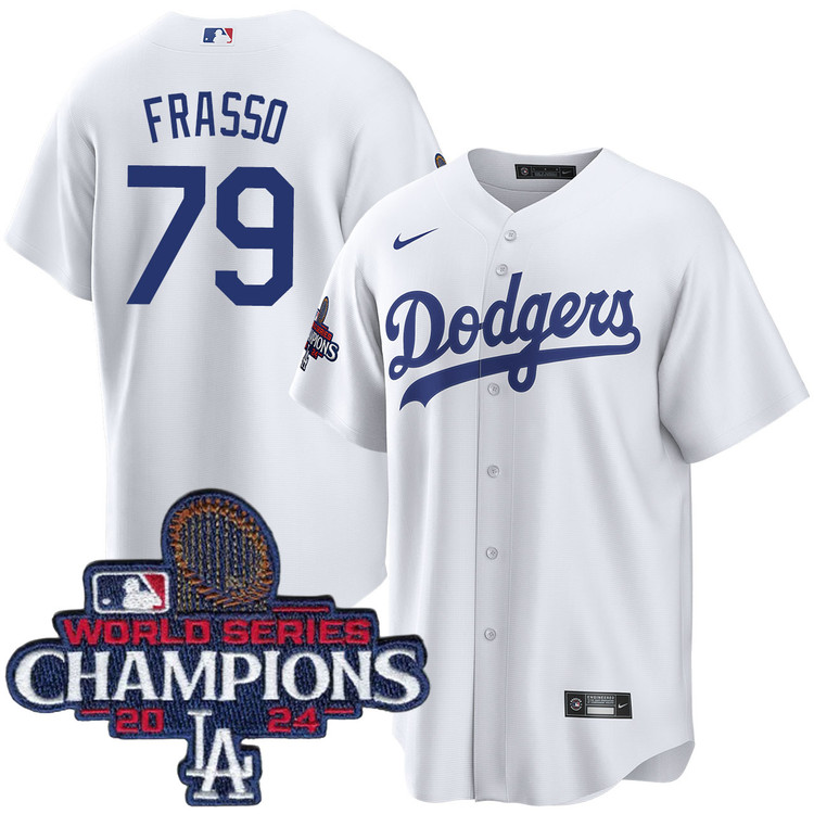 Nick Frasso Los Angeles Dodgers Youth Home World Series Champions Jersey