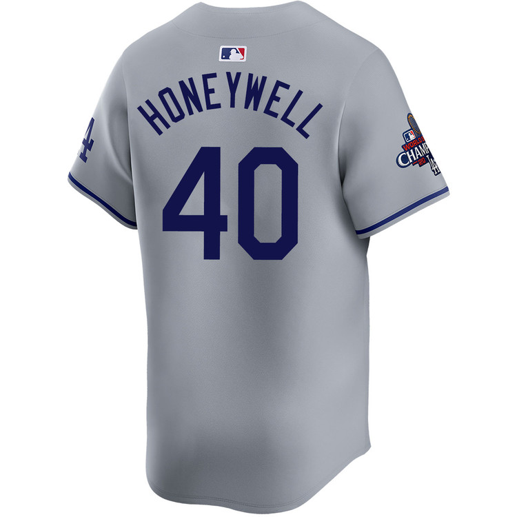 Brent Honeywell Los Angeles Dodgers Road Limited World Series Champions Jersey