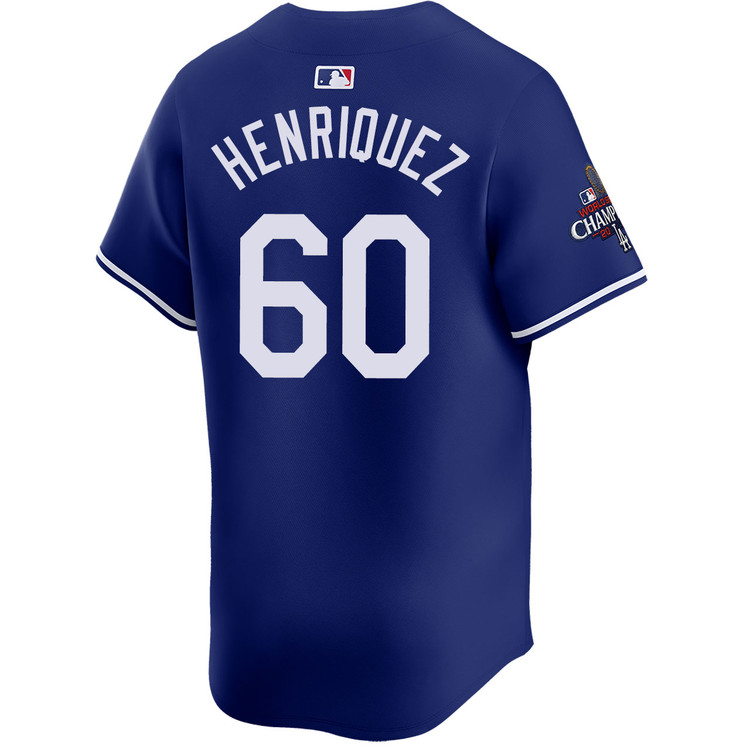 Edgardo Henriquez Los Angeles Dodgers Alternate Royal Limited World Series Champions Jersey