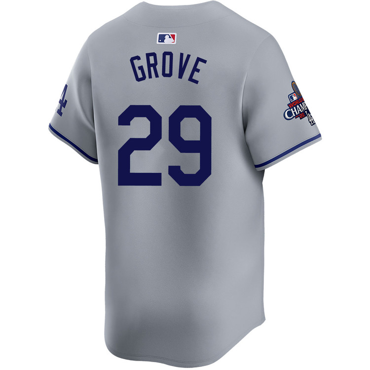 Michael Grove Los Angeles Dodgers Road Limited World Series Champions Jersey
