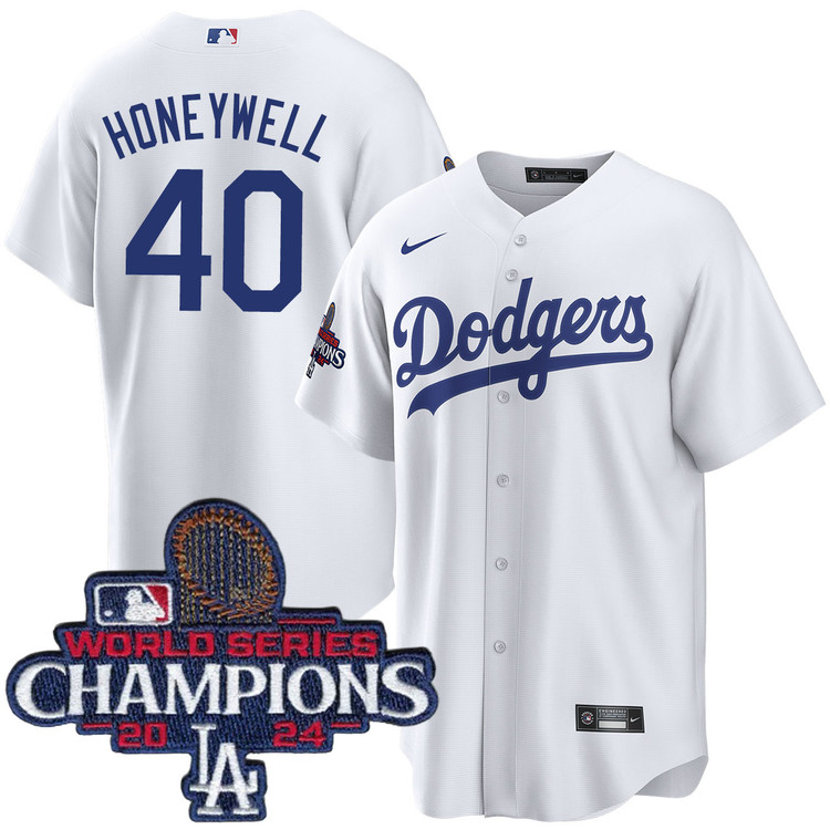 Brent Honeywell Los Angeles Dodgers Youth Home World Series Champions Jersey