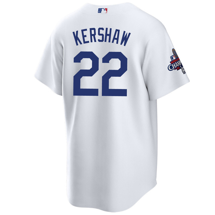 Clayton Kershaw Los Angeles Dodgers Youth Home World Series Champions Jersey