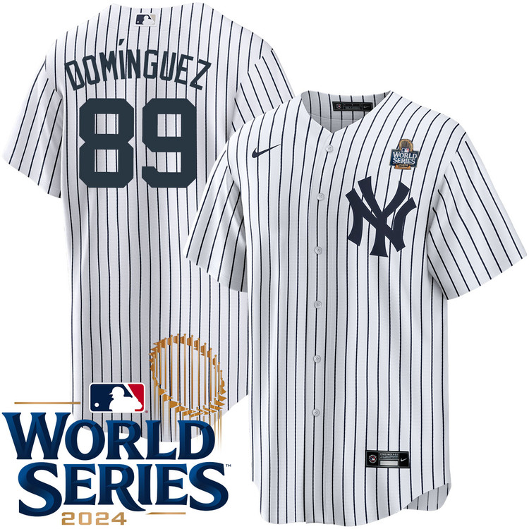 Jasson Dominguez New York Yankees Youth Home World Series Jersey