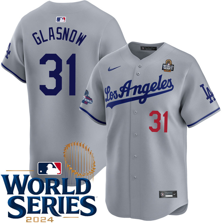Tyler Glasnow Los Angeles Dodgers Road Limited World Series Jersey