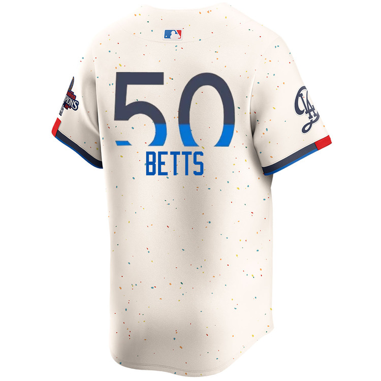 Mookie Betts Los Angeles Dodgers City Connect Limited World Series Champions Jersey
