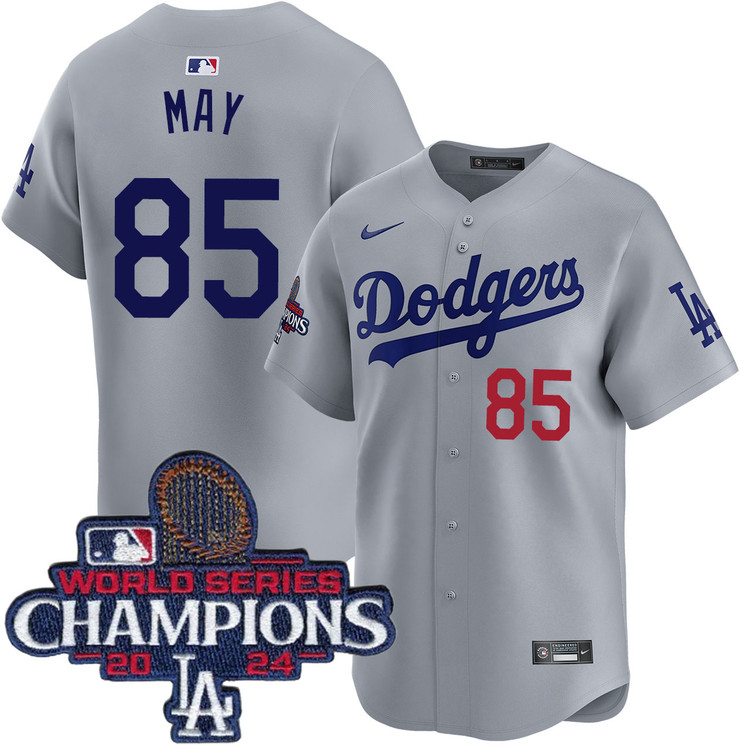 Dustin May Los Angeles Dodgers Alternate Road Limited World Series Champions Jersey