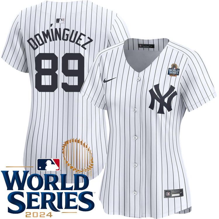 Jasson Dominguez New York Yankees Women's Home Limited World Series Jersey