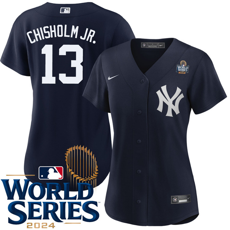 Jazz Chisholm Jr. New York Yankees Women's Alternate Navy World Series Jersey