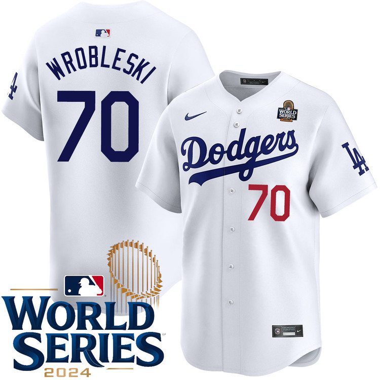 Justin Wrobleski Los Angeles Dodgers Home Limited World Series Jersey