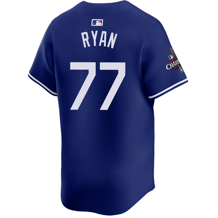River Ryan Los Angeles Dodgers Alternate Royal Limited World Series Champions Jersey