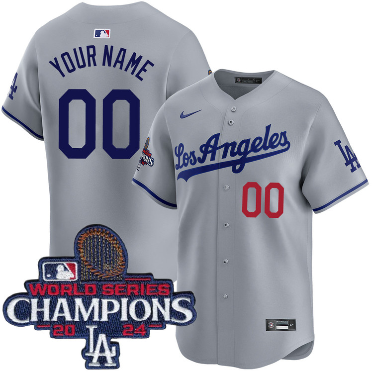 Los Angeles Dodgers Personalized Road Limited World Series Champions Jersey