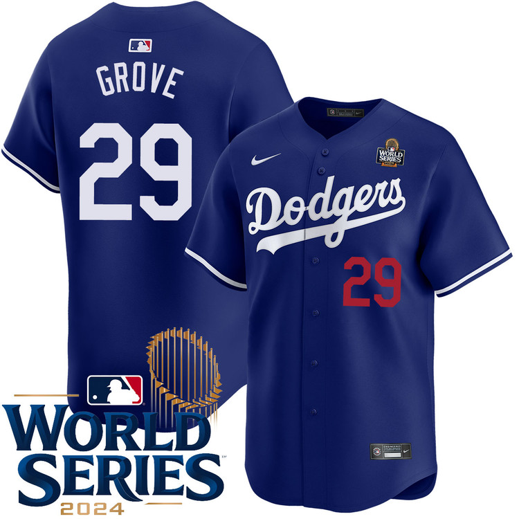 Michael Grove Los Angeles Dodgers Alternate Royal Limited World Series Jersey