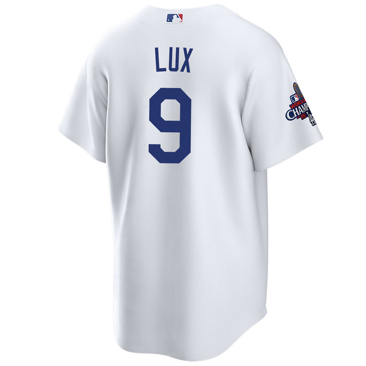 Gavin Lux Los Angeles Dodgers Youth Home World Series Champions Jersey