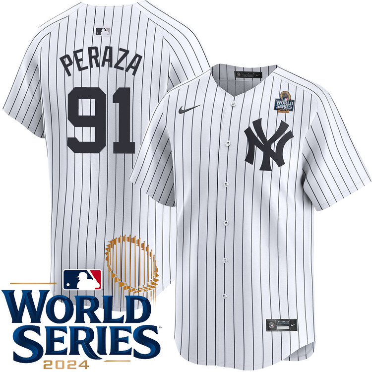 Oswald Peraza New York Yankees Home Limited World Series Jersey