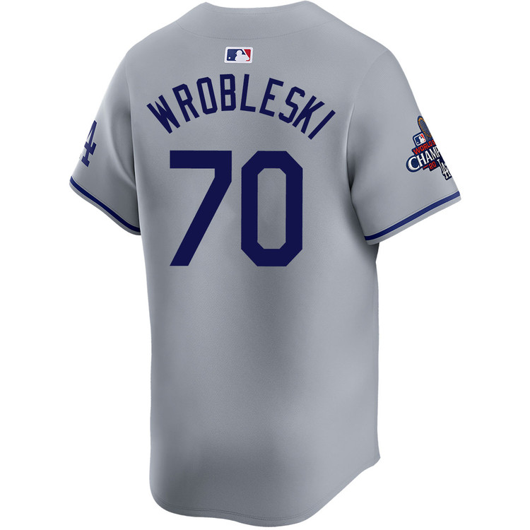 Justin Wrobleski Los Angeles Dodgers Road Limited World Series Champions Jersey
