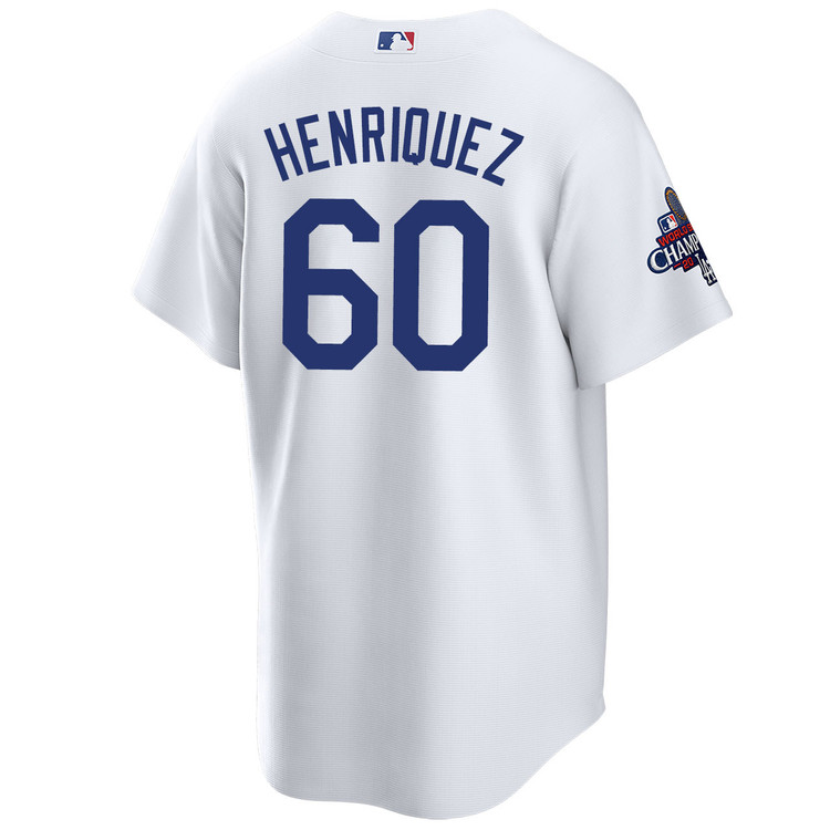 Edgardo Henriquez Los Angeles Dodgers Youth Home World Series Champions Jersey