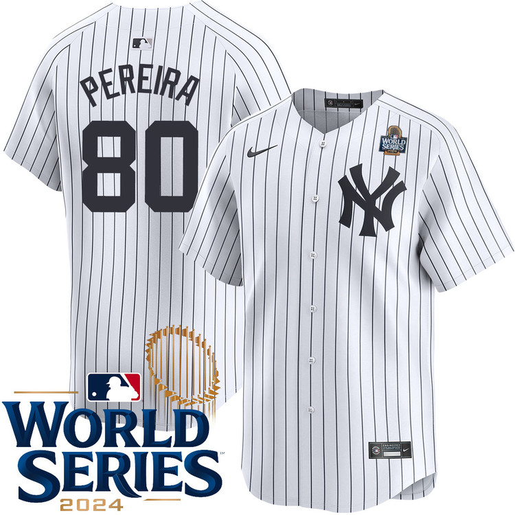 Everson Pereira New York Yankees Youth Home Limited World Series Jersey