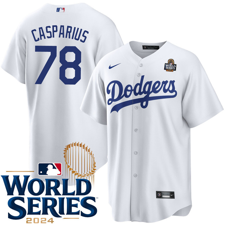 Ben Casparius Los Angeles Dodgers Youth Home World Series Jersey