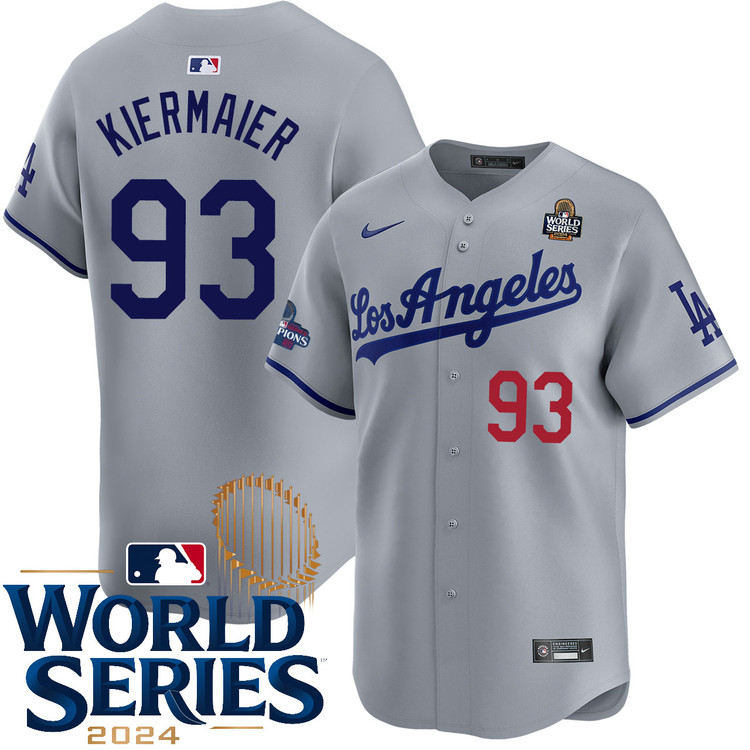 Kevin Kiermaier Los Angeles Dodgers Road Limited World Series Jersey