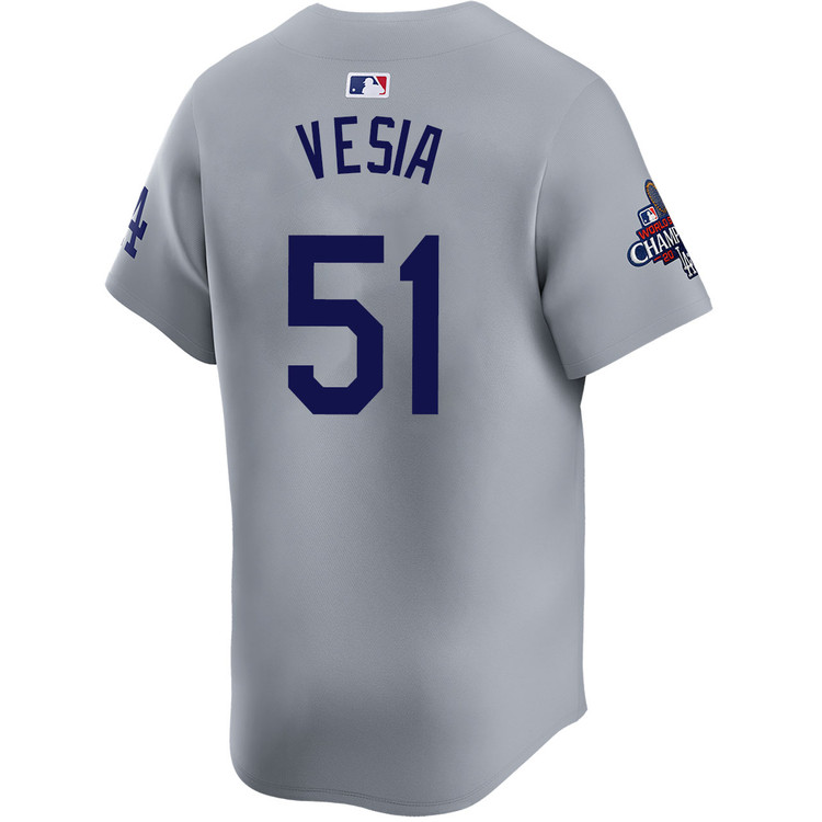 Alex Vesia Los Angeles Dodgers Alternate Road Limited World Series Champions Jersey