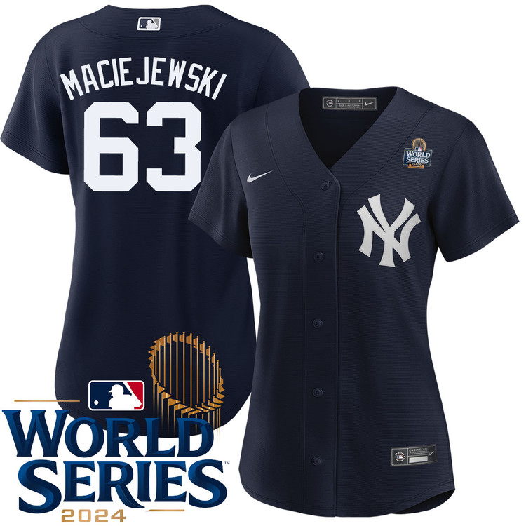 Josh Maciejewski New York Yankees Women's Alternate Navy World Series Jersey