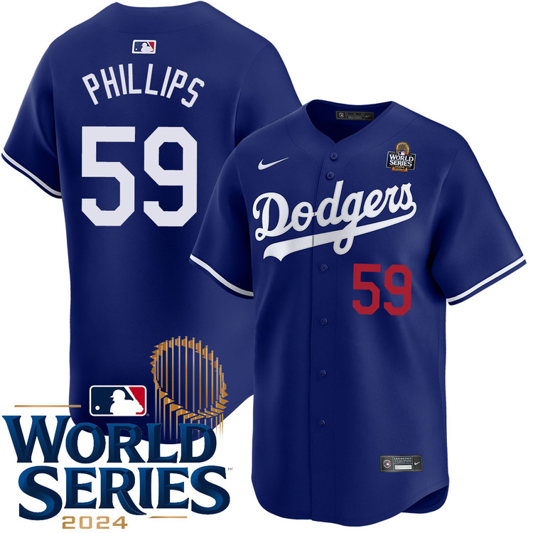 Evan Phillips Los Angeles Dodgers Alternate Royal Limited World Series Jersey